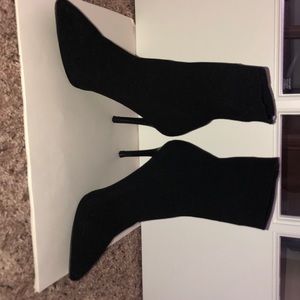 Steve Madden:Claire black stretch fabric heels 7.5